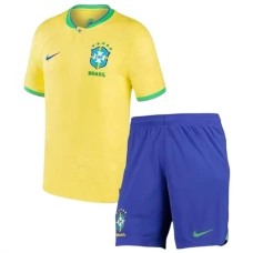 Brasilien VM Trøje 2022 Børn Hjemmebanetrøje
