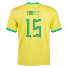 Brasilien VM Trøje 2022 Fabinho 15 Hjemmebanetrøje
