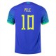 Brasilien VM Trøje 2022 Pele 10 Udebanetrøje