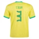 Brasilien VM Trøje 2022 T. Silva 3 Hjemmebanetrøje