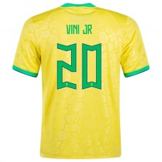 Brasilien VM Trøje 2022 Vini Jr 20 Hjemmebanetrøje