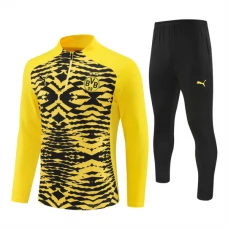BVB Borussia Dortmund Børn Træningssæt 2024-25 - 1-4 Zip Sort Gul