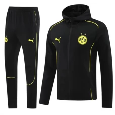 BVB Borussia Dortmund Træningsjakke Sæt 2024-25 - Hætte Sort