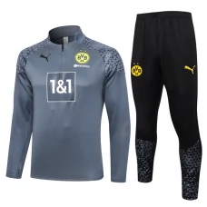 BVB Borussia Dortmund Træningssæt Børn 2023-24 - 1-4 Zip Grå