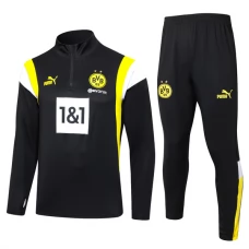 BVB Borussia Dortmund Træningssæt Børn 2023-24 - 1-4 Zip Sort