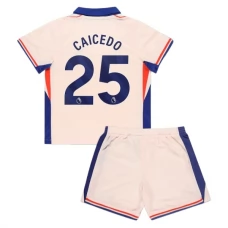 Chelsea Børn Caicedo 25 Udebanetrøje 2024-25 Fodboldsæt