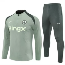 Chelsea Børn Træningssæt 2025-26 - 1-4 Zip Grøn