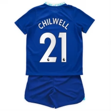 Chelsea Fodboldsæt Børn 2022-23 Chilwell 21 Hjemmebanetrøje