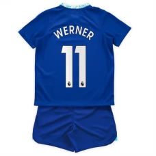 Chelsea Fodboldsæt Børn 2022-23 Werner 11 Hjemmebanetrøje