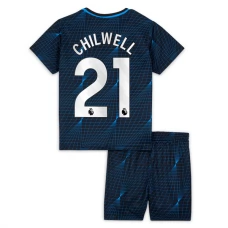 Chelsea Fodboldsæt Børn 2023-24 Chilwell 21 Udebanetrøje