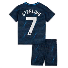 Chelsea Fodboldsæt Børn 2023-24 Raheem Sterling 7 Udebanetrøje