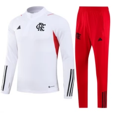 CR Flamengo Træningssæt 2023-24 - 1-4 Zip Hvid