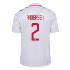 Danmark EM 2024 Andersen 2 Udebanetrøje Fodboldsæt