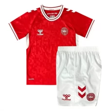 Danmark EM 2024 Børn Hjemmebanetrøje Fodboldsæt