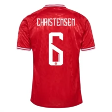 Danmark EM 2024 Christensen 6 Hjemmebanetrøje Fodboldsæt