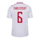 Danmark EM 2024 Christensen 6 Udebanetrøje Fodboldsæt