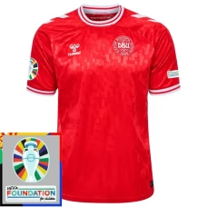 Danmark EM 2024 Hjemmebanetrøje Fodboldsæt Patch