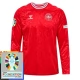 Danmark EM 2024 Hjemmebanetrøje Langærmet Fodboldsæt Patch