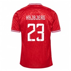 Danmark EM 2024 Højbjerg 23 Hjemmebanetrøje Fodboldsæt