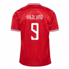 Danmark EM 2024 Højlund 9 Hjemmebanetrøje Fodboldsæt