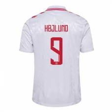 Danmark EM 2024 Højlund 9 Udebanetrøje Fodboldsæt