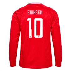 Danmark Eriksen 10 Hjemmebanetrøje 2024 Langærmet Fodboldsæt
