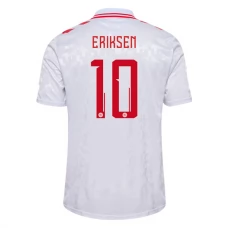 Danmark Eriksen 10 Udebanetrøje 2024 Fodboldsæt