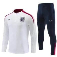 England Børn Træningssæt 2024-25 - 1-4 Zip Hvid
