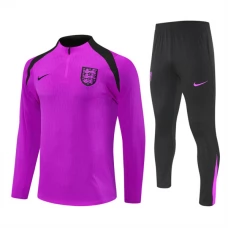 England Børn Træningssæt 2025-26 - 1-4 Zip Lilla