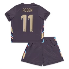 England EM 2024 Børn Foden 11 Udebanetrøje Fodboldsæt