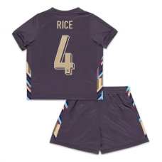 England EM 2024 Børn Rice 4 Udebanetrøje Fodboldsæt