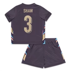 England EM 2024 Børn Shaw 3 Udebanetrøje Fodboldsæt