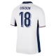 England EM 2024 Gordon 18 Hjemmebanetrøje Fodboldsæt