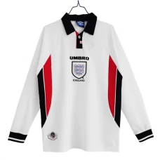 England Hjemmebanetrøje Retro 1998 Langærmet Fodboldsæt