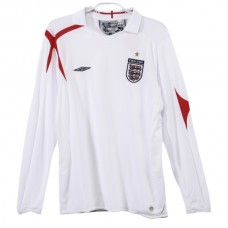 England Hjemmebanetrøje Retro 2006 Langærmet Fodboldsæt