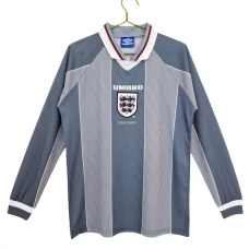 England Udebanetrøje Retro 1996 Langærmet Fodboldsæt