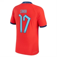 England VM 2022 Saka 17 Udebanetrøje Fodboldsæt
