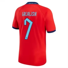 England VM Trøje 2022 Jack Grealish 7 Udebanetrøje