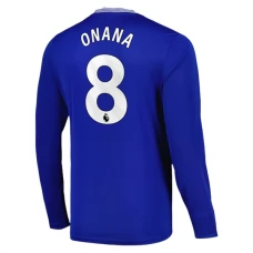 Everton Onana 8 Hjemmebanetrøje 2024-25 Langærmet Fodboldsæt