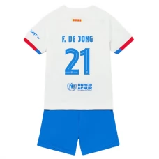 FC Barcelona Børn F.De Jong 21 Udebanetrøje 2023-24 Fodboldsæt