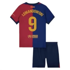 FC Barcelona Børn Lewandowski 9 Hjemmebanetrøje 2024-25 Fodboldsæt