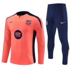 FC Barcelona Børn Træningssæt 2024-25 - 1-4 Zip Orange