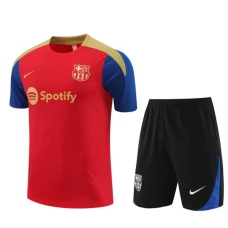 FC Barcelona Børn Træningstrøje Sæt 2024-25 - Shorts Rød