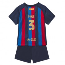 FC Barcelona Fodboldsæt Børn 2022-23 Gerard Piqué 3 Hjemmebanetrøje