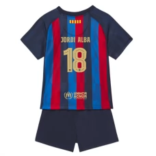 FC Barcelona Fodboldsæt Børn 2022-23 Jordi Alba 18 Hjemmebanetrøje
