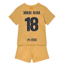 FC Barcelona Fodboldsæt Børn 2022-23 Jordi Alba 18 Udebanetrøje