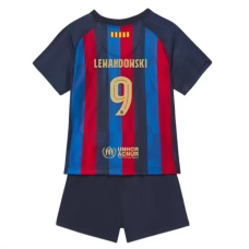 FC Barcelona Fodboldsæt Børn 2022-23 Robert Lewandowski 9 Hjemmebanetrøje