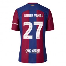 FC Barcelona Lamine Yamal 27 Hjemmebanetrøje 2023-24 Fodboldsæt