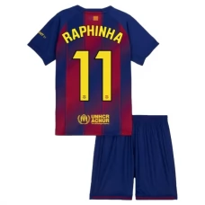FC Barcelona Raphinha 11 Hjemmebanetrøje Børn 2025-26 Fodboldsæt