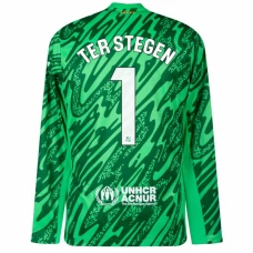 FC Barcelona Ter Stegen 1 Målmand Hjemmebanetrøje 2024-25 Langærmet Fodboldsæt